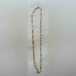 Gold and White Pearl Necklace